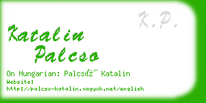 katalin palcso business card
